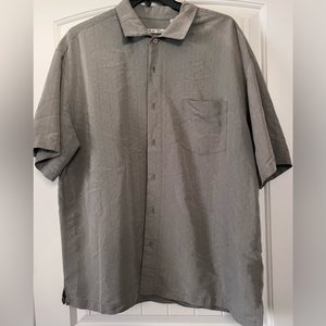 Batck Bay‎ Men's Size XXL Olive Green Button Front Shirt with front pocket